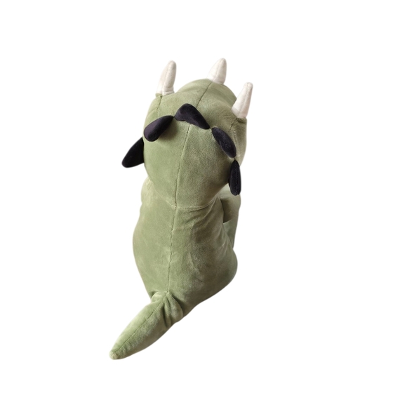 Pillowfort Green 22" Triceratops Dinosaur Buddy Plush with Black Spikes - Picture 3 of 5